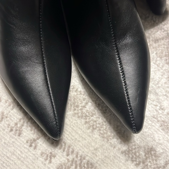 Steve Madden Lavan black leather boots kitten heel size 6 - Picture 5 of 6